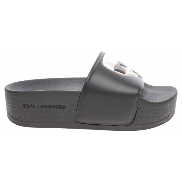 detail Dámske plážové papuče Karl Lagerfeld KL80805 V00 black rubber