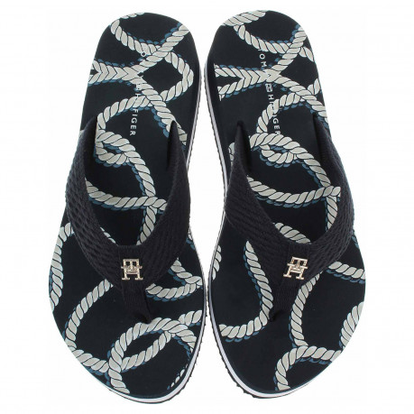 Dámske plážové papuče Tommy Hilfiger FW0FW07148 DW6 Space Blue