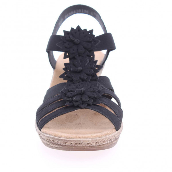detail Rieker dámské sandály 62461-00 černé