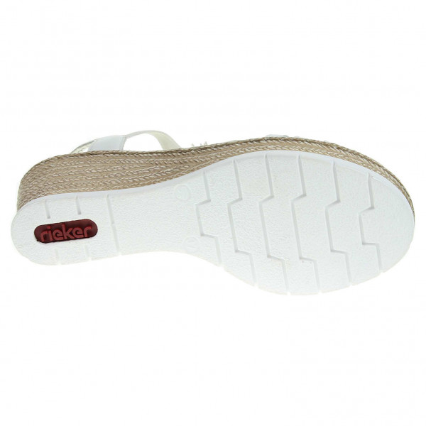 detail Rieker dámské sandály 61949-80 bílé