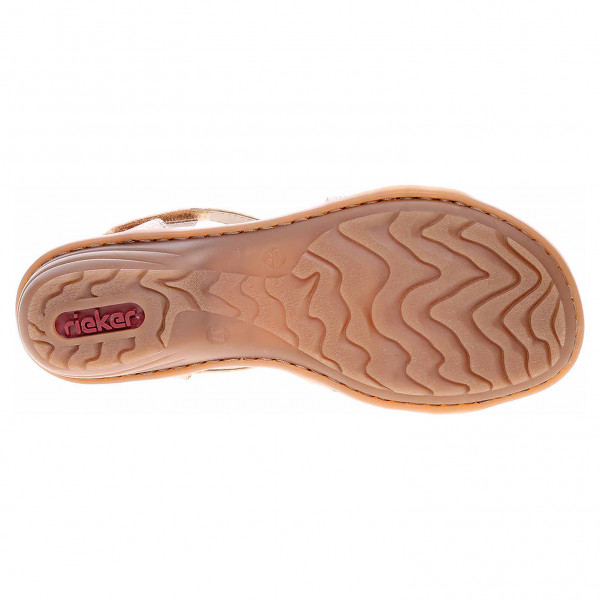 detail Dámske sandále Rieker V3463-60 beige kombi