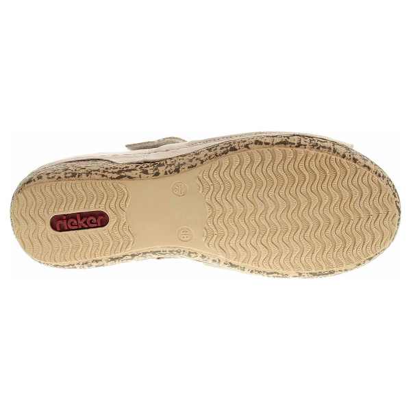 detail Dámske sandále Rieker V7299-60 beige kombi