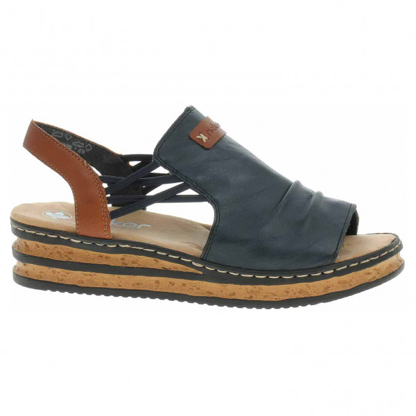detail Dámske sandále Rieker 62962-14 blau kombi