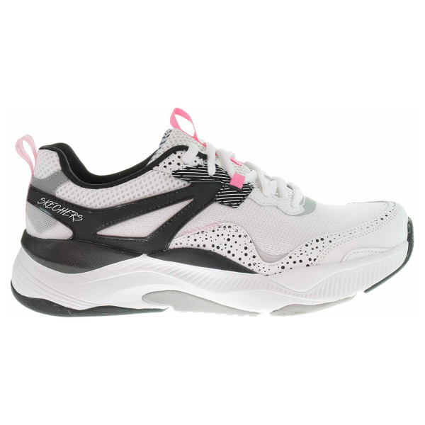 detail Skechers Mira - Big Praise white black pink