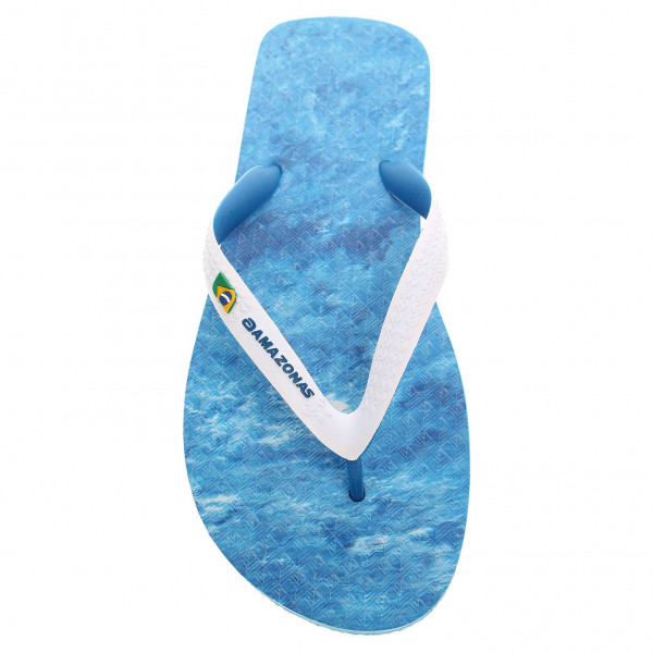 detail Pánske plážové papuče Amazonas JU-110-37-09 bílá-modrá