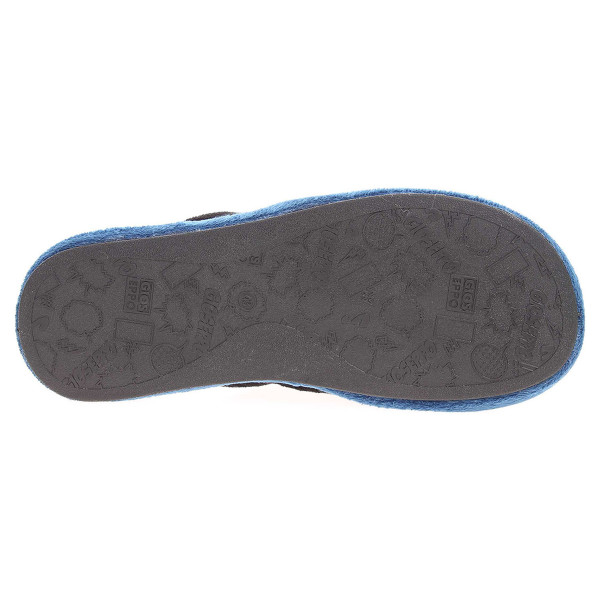 detail Gioseppo Rockrun domácí pantofle černá-modrá