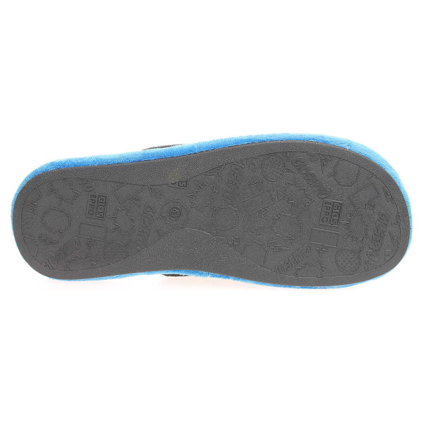 detail Gioseppo Yusei pánské domácí pantofle černá-modrá