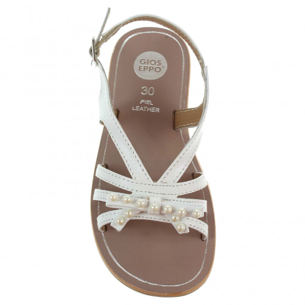 detail Gioseppo Solemne white dívčí sandály