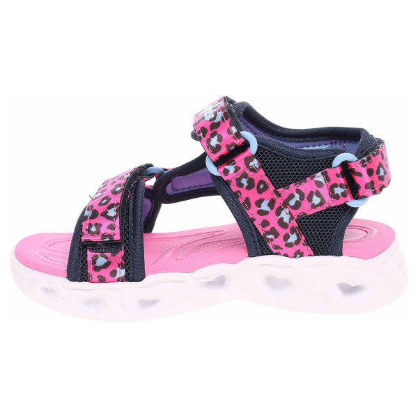 detail Skechers S Lights - Heart Lights Sandals - Sawy Cat hot pink-blue