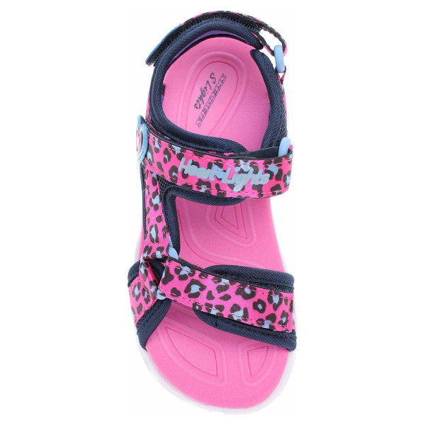 detail Skechers S Lights - Heart Lights Sandals - Sawy Cat hot pink-blue