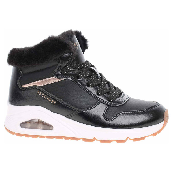 detail Skechers Uno - Cozy on Air black-rose gold