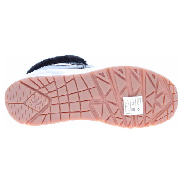 detail Skechers Uno - Cozy on Air black-rose gold