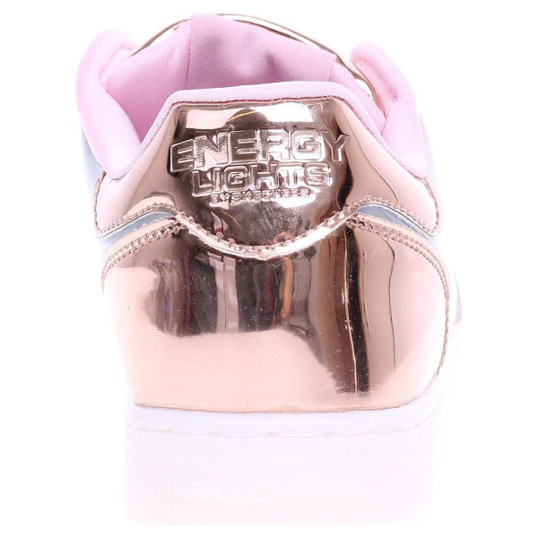 detail Skechers S Lights-Energy Light-Shiny Sneaks rose gold