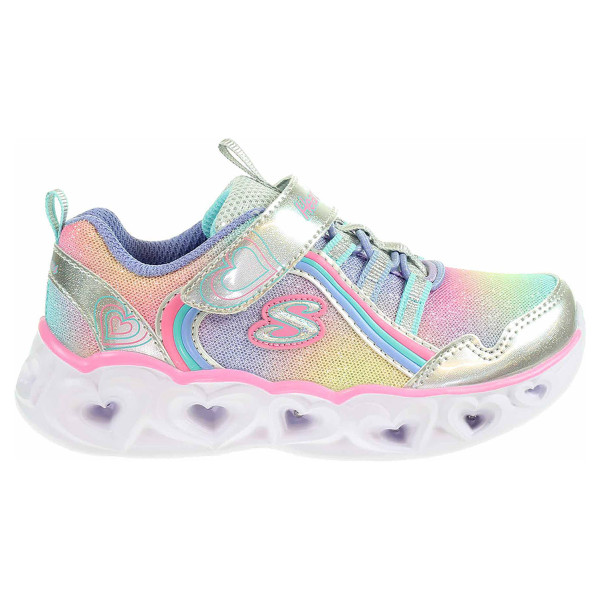 detail Skechers S Lights-Heart Lights - Rainbow Lux silver multi