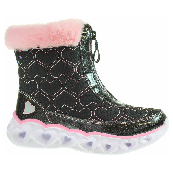 detail Skechers S Lights-Heart Lights - Happy Hearted black-pink