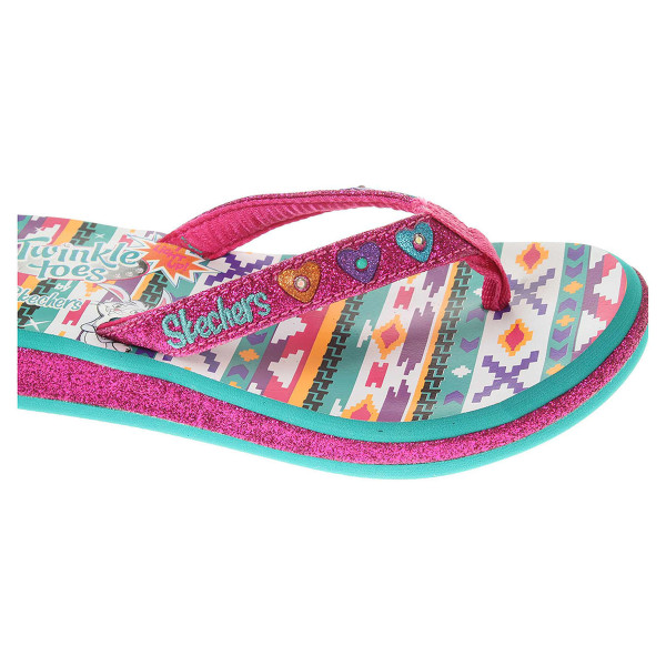 detail Skechers Summerglow h.pink-aqua