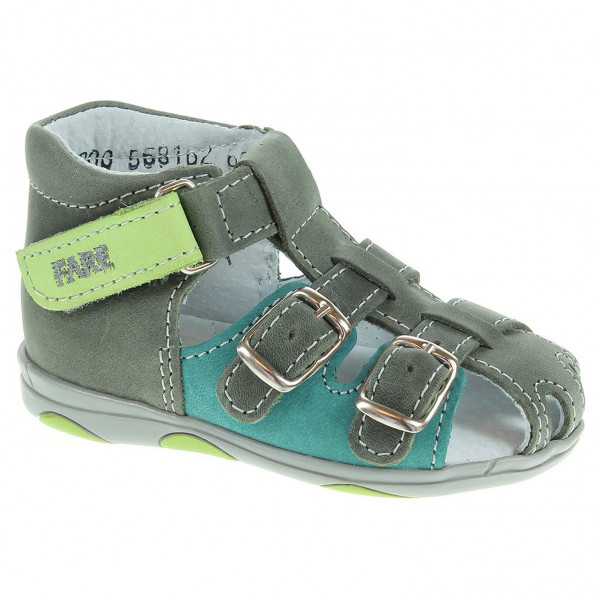 detail Chlapecké sandále Fare 568162 šedá-zelená