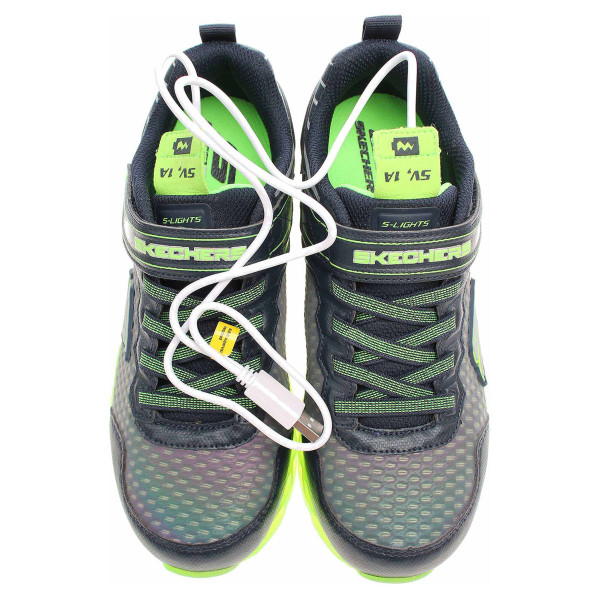 detail Skechers S Lights-Flex-Charge - Blastistix navy-lime